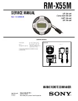 Preview for 1 page of Sony RM-X55M Service Manual