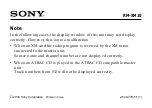 Предварительный просмотр 1 страницы Sony RM-XM10 Release Note