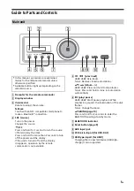 Предварительный просмотр 5 страницы Sony RSX-GS9 Operating Instructions Manual