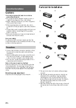 Предварительный просмотр 28 страницы Sony RSX-GS9 Operating Instructions Manual