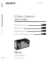 Sony Ruvi CCD-CR1E Operating Instructions Manual preview