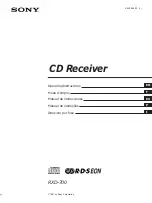 Sony RXD-700 Operating Instructions Manual предпросмотр