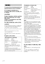 Preview for 2 page of Sony S-Frame 4-185-902-13 (1) Operating Instructions Manual