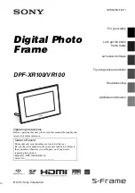 Предварительный просмотр 1 страницы Sony S-Frame 4-259-434-13 (1) Operating Instructions Manual