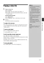 Предварительный просмотр 17 страницы Sony S-Frame 4-259-434-13 (1) Operating Instructions Manual