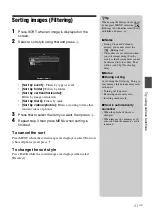 Предварительный просмотр 21 страницы Sony S-Frame 4-259-434-13 (1) Operating Instructions Manual