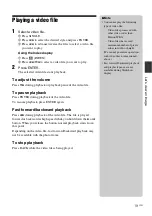 Предварительный просмотр 19 страницы Sony S-Frame 4-262-215-12 (1) Operating Instructions Manual