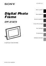 Sony S-Frame DPF-A73 Handbook предпросмотр