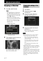 Предварительный просмотр 22 страницы Sony S-Frame DPF-A73 Handbook