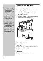 Предварительный просмотр 20 страницы Sony S-Frame DPF-E710 Operating Instructions Manual