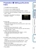 Предварительный просмотр 13 страницы Sony S-Frame DPF-HD1000 Handbook