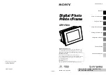 Sony S-Frame DPP-F800 Operating Instructions Manual предпросмотр