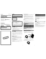 Preview for 1 page of Sony S2 Sports Walkman SRF-HM01V Operating Instructions