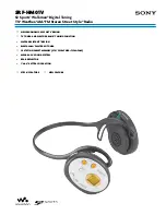 Preview for 1 page of Sony S2 Sports Walkman SRF-HM01V Specifications