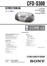 Sony S300 - CFD Boombox Service Manual preview