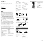 Sony SA-D10 Operating Instructions предпросмотр