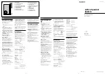 Sony SA-F21 Operating Instructions preview