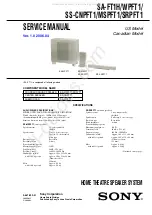 Sony SA-FT1H Service Manual предпросмотр