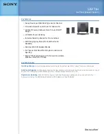 Sony SA-FT1H Specifications предпросмотр