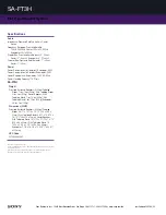 Preview for 2 page of Sony SA-FT3H Specifications