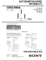 Sony SA-FT7ED Service Manual preview