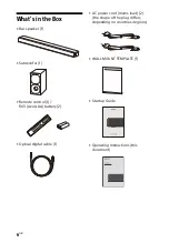 Предварительный просмотр 6 страницы Sony SA-G700 Operating Instructions Manual