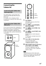 Предварительный просмотр 15 страницы Sony SA-G700 Operating Instructions Manual