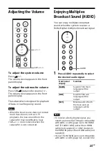 Предварительный просмотр 23 страницы Sony SA-G700 Operating Instructions Manual