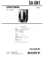 Preview for 1 page of Sony SA-GN1 Service Manual