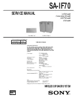 Preview for 1 page of Sony SA-IF70 Service Manual