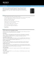 Sony SA-NS400 Specifications preview