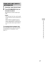 Preview for 27 page of Sony SA-NS500 Operating Instructions Manual