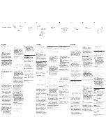 Предварительный просмотр 2 страницы Sony SA-SC9 Operating Instructions