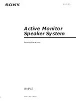 Preview for 2 page of Sony SA-SPC5 Operating Instructions Manual