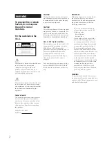 Preview for 3 page of Sony SA-SPC5 Operating Instructions Manual