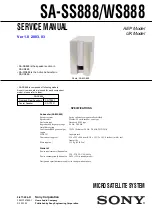 Sony SA-SS888 Service Manual preview