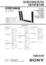 Preview for 1 page of Sony SA-TSLF1H Service Manual