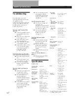 Preview for 14 page of Sony SA-VA10 Operating Instructions Manual