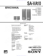 Preview for 1 page of Sony SA-VA10 Service Manual