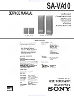 Предварительный просмотр 1 страницы Sony SA-VA10 Service Manual