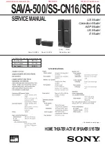Sony SA-VA500 Service Manual preview
