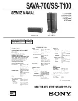 Sony SA-VA700 Service Manual preview