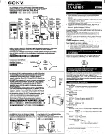 Предварительный просмотр 5 страницы Sony SA-VE150 User Manual