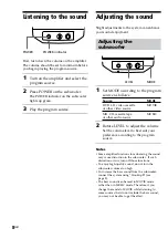 Предварительный просмотр 8 страницы Sony SA-VE312 Operating Instructions Manual