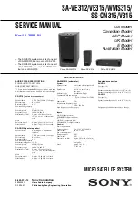 Sony SA-VE312 Service Manual предпросмотр