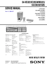 Sony SA-VE322 Service Manual предпросмотр