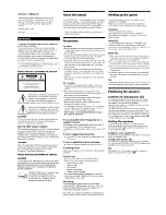 Preview for 2 page of Sony SA-VE345 Owner'S Manual