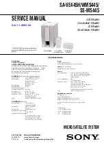 Sony SA-VE445H Service Manual preview