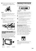 Предварительный просмотр 9 страницы Sony SA-VE812ED Operating Instructions Manual