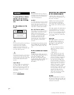 Preview for 3 page of Sony SA-W10 Operating Instructions Manual